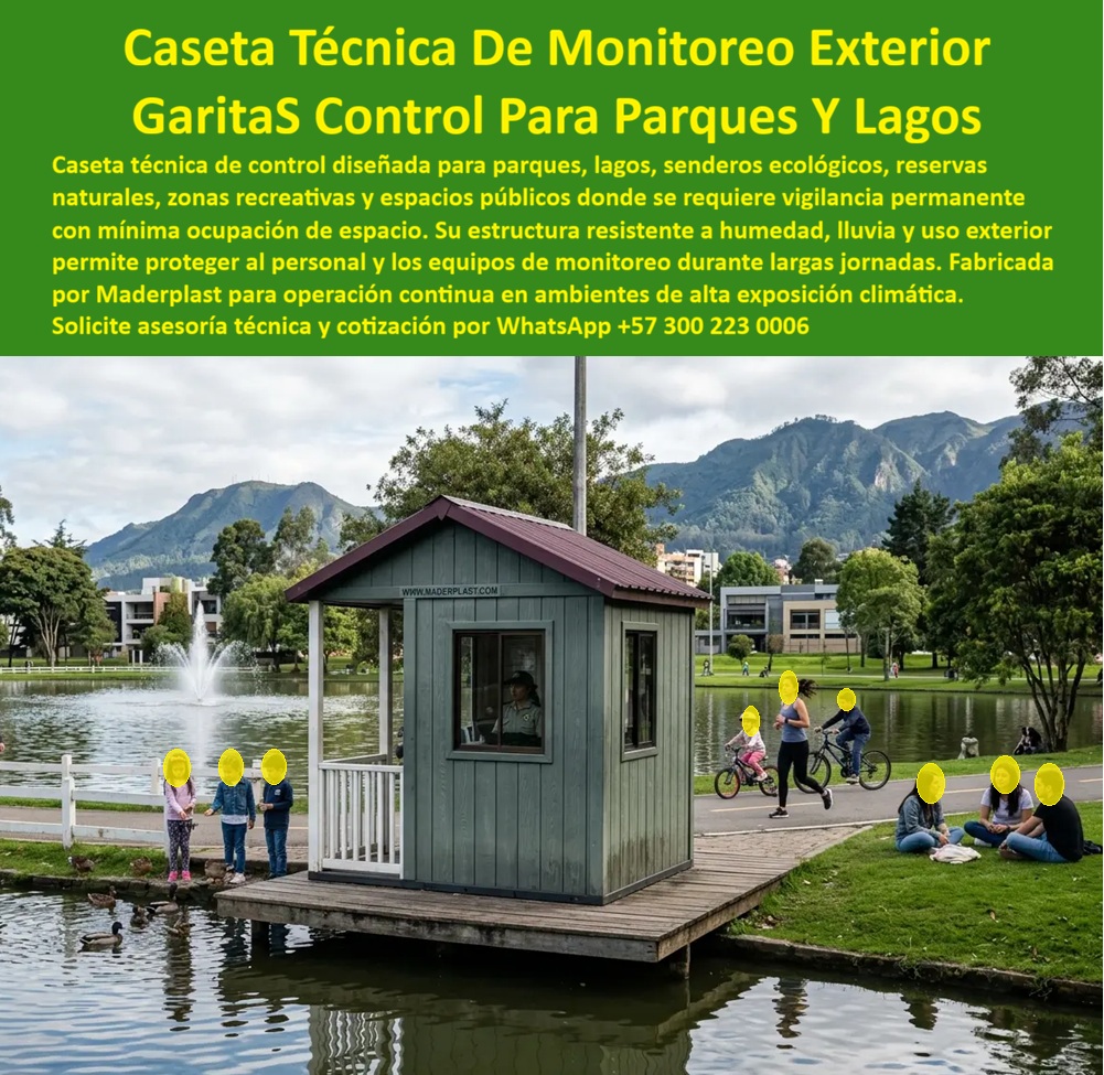 Caseta Técnica De Control Garita De Monitoreo Exterior Maderplast - Caseta Técnica de Control Garita de Monitoreo Exterior: Punto de Control para Parques y Lagos Esta caseta técnica compacta de color verde gris fabricada por Maderplast se ubica sobre plataforma en un lago de parque público. Con ventanas amplias para vigilancia, techo protector y diseño ergonómico, ofrece un puesto de control cómodo y discreto en entornos naturales. La imagen muestra su integración armónica junto a familias y visitantes, destacando estética y funcionalidad Maderplast. Maderplast resuelve las necesidades de vigilancia en espacios públicos: exposición permanente a humedad, lluvia, vandalismo y mantenimiento elevado. Estas casetas de celaduría exterior, garitas de monitoreo y puestos de control antivandálicos ofrecen resistencia a humedad permanente, instalación rápida y durabilidad extrema con cero mantenimiento. Ideales para parques, lagos, senderos ecológicos y zonas recreativas. Administradores de parques, gerentes de áreas verdes y autoridades ambientales buscan: “Caseta técnica control garita monitoreo exterior”, “Punto controladores celaduría antivandálicos listos instalar”, “Caseta celaduría exterior resistente humedad permanente”. Maderplast entrega la solución óptima: confort, seguridad y bajo impacto visual. Un Administrador de Parque Urbano (2025) comenta: “Las garitas anteriores se deterioraron por la humedad. Con Maderplast tenemos resistencia real, confort para el personal y excelente presentación. Han mejorado la vigilancia y la experiencia de nuestros visitantes”. Maderplast materializa casetas técnicas de control con calidad superior, ofreciendo soluciones resistentes, funcionales y estéticas para entornos naturales y públicos. Asesoría Especializada con un Especialista de Maderplast. Atención personalizada en este WhatsApp +57 300 22 300 06. Punto De Controladores Celaduria Antivandálicos Listos Instalar, Caseta De Celaduría Exterior Resistente Humedad Permanente Puesto De Control Pequeño Protección caseta Caseta Técnica De Control Garita De Monitoreo Exterior Maderplast Punto De Controladores Celaduria Antivandálicos Listos Instalar Caseta De Celaduría Exterior Resistente Humedad Permanente Puesto De Control Pequeño Protección caseta Caseta Técnica de Control Garita de Monitoreo Exterior: Punto de Control para Parques y Lagos Esta caseta técnica compacta de color verde gris fabricada por Maderplast se ubica sobre plataforma en un lago de parque público. Con ventanas amplias para vigilancia, techo protector y diseño ergonómico, ofrece un puesto de control cómodo y discreto en entornos naturales. La imagen muestra su integración armónica junto a familias y visitantes, destacando estética y funcionalidad Maderplast. Maderplast resuelve las necesidades de vigilancia en espacios públicos: exposición permanente a humedad, lluvia, vandalismo y mantenimiento elevado. Estas casetas de celaduría exterior, garitas de monitoreo y puestos de control antivandálicos ofrecen resistencia a humedad permanente, instalación rápida y durabilidad extrema con cero mantenimiento. Ideales para parques, lagos, senderos ecológicos y zonas recreativas. Administradores de parques, gerentes de áreas verdes y autoridades ambientales buscan: “Caseta técnica control garita monitoreo exterior”, “Punto controladores celaduría antivandálicos listos instalar”, “Caseta celaduría exterior resistente humedad permanente”. Maderplast entrega la solución óptima: confort, seguridad y bajo impacto visual. Un Administrador de Parque Urbano (2025) comenta: “Las garitas anteriores se deterioraron por la humedad. Con Maderplast tenemos resistencia real, confort para el personal y excelente presentación. Han mejorado la vigilancia y la experiencia de nuestros visitantes”. Maderplast materializa casetas técnicas de control con calidad superior, ofreciendo soluciones resistentes, funcionales y estéticas para entornos naturales y públicos. Asesoría Especializada con un Especialista de Maderplast. Atención personalizada en este WhatsApp +57 300 22 300 06.
